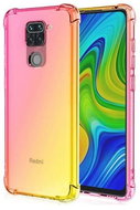 TopQ Xiaomi Redmi Note 9 Silicone Shock Rainbow Pink-yellow 63447 - Phone Cover