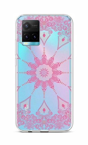 TopQ Vivo Y33s Silicone Pink Mandala 68135 - Phone Cover - Main image