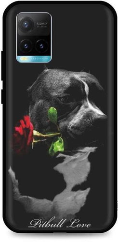TopQ Vivo Y21s Silicone Pitbull Love 68332 - Phone Cover - Main image