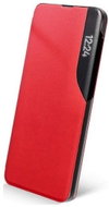 TopQ Samsung A12 Smart View Wallet Phone Case Red 68494 - Phone Case