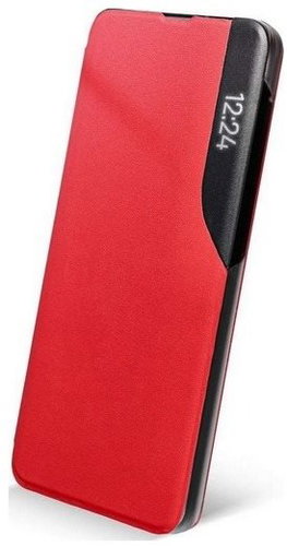 TopQ Samsung A12 Smart View Wallet Phone Case Red 68494 - Phone Case - Main image