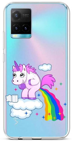 TopQ Vivo Y33s Silicone Rainbow Disaster 68083 - Phone Cover - Main image