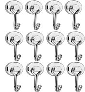 PRONETT Neodymium magnetic swivel hook 16 × 45 mm, silver 12 pcs - Magnet