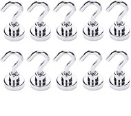 PRONETT Neodymium magnet with hook 3,3 × 1,6 cm, nickel plated 10 pcs - Magnet