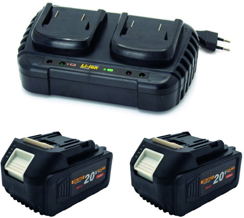 PROCRAFT Set of 2× 20V 4Ah 20/4 Cordless Batteries with 20/2 Dual Charger - Charger and Spare Batteries - Main image
