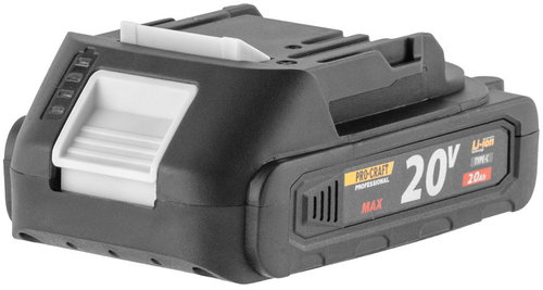 PROCRAFT Battery 20V 2Ah USB-C 20/2C - Rechargeable Battery for Cordless Tools - Main image