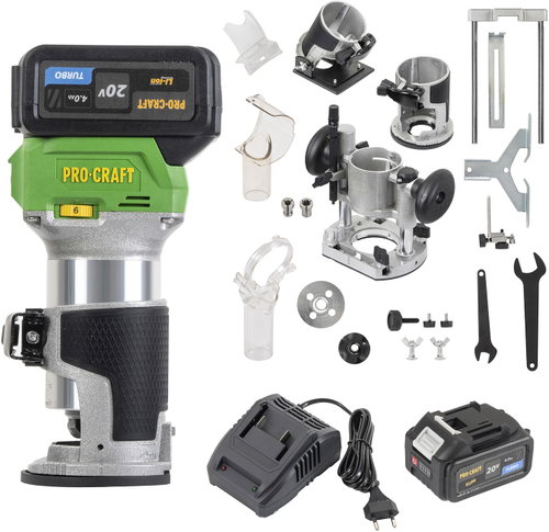 PROCRAFT POB24 Cordless Router 3-in-1 (1 × 4Ah) - Router Power Tool - Main image