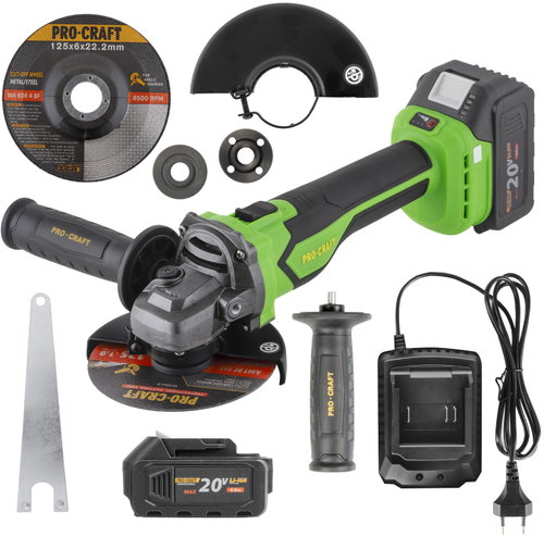 PROCRAFT Cordless Angle Grinder 125mm PGA22 (1×4Ah) - Angle Grinder  - Main image