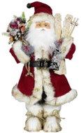 Dům Vánoc Santa v červeném kabátku s lyžemi 60 cm - Vánoční dekorace