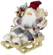 Dům Vánoc Santa na saních s lyžemi 30 cm - Vánoční dekorace