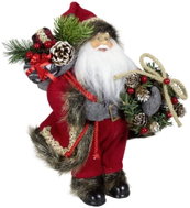 Dům Vánoc Santa s dárky a věncem 45 cm - Vánoční dekorace