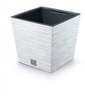 PROSPERPLAST Květináč Furu Square Low 24 cm bílý - Květináč