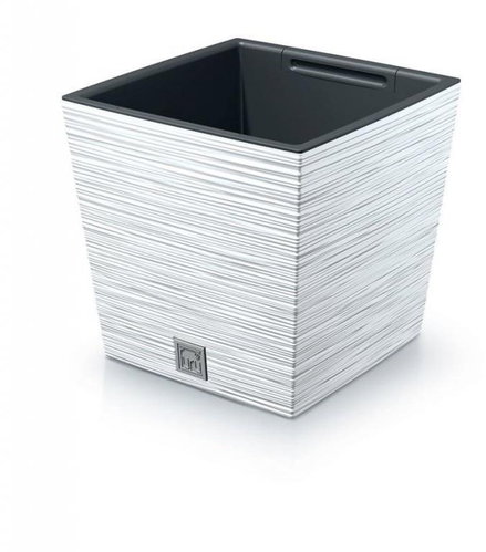 PROSPERPLAST Květináč Furu Square Low 24 cm bílý - Květináč - Main image