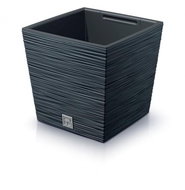 PROSPERPLAST Květináč Furu Square Low 24 cm antracit - Flower Pot