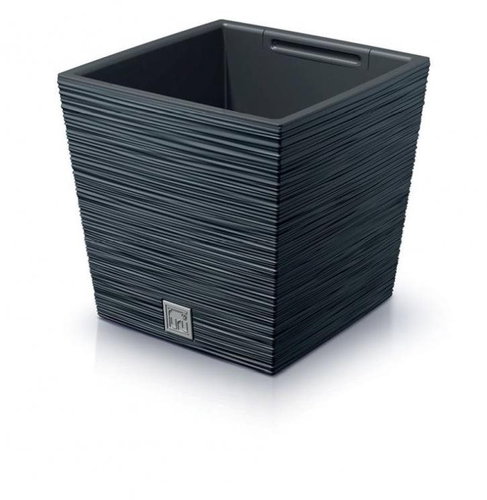 PROSPERPLAST Květináč Furu Square Low 24 cm antracit - Flower Pot - Main image