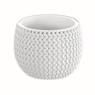 PROSPERPLAST Květináč s vkladem Splofy Bowl bílý 14,4 cm - Květináč