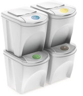 PROSPERPLAST Sortibox Waste Bin Ash Grey - 4 × 25L - Rubbish Bin