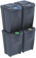PROSPERPLAST Sortibox Waste Bin Set, 4 × 35L - Rubbish Bin