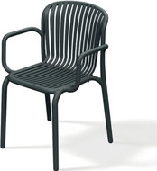 Prosperplast Garden chair with arms Brene, charcoal - Garden Chair
