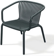 Prosperplast Garden armchair with arms Brene, charcoal - Garden Armchair