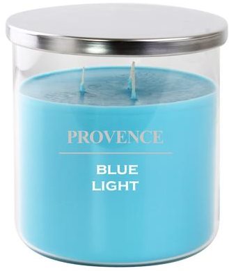 Provence Candle in Glass with Lid 1000g, Blue Light, 3 Wicks - Candle - Main image