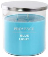 Provence sviečka v skle s viečkom 1 000 g, blue light, 3 knôty - Sviečka