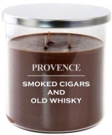 Provence sviečka v skle s viečkom 1 000 g, cigars/whiskey, 3 knôty - Sviečka
