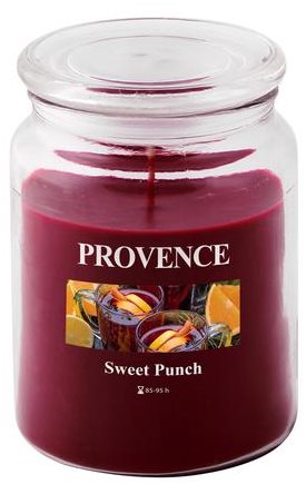Provence Candle in Glass with Lid 510g, Punch - Candle - Main image