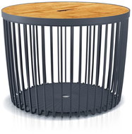 Prosperplast Universal basket CLUBO with bamboo lid 100 l anthracite - Basket