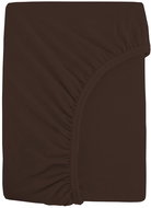 B.E.S. - Petrovice Prostěradlo Jersey atypický rozměr 140 × 200 cm, čokoládová - Bedsheet