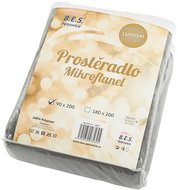 B.E.S. - Petrovice Mikroflanelové prostěradlo EXCLUSIVE 180 × 200 cm, grey  - Bedsheet