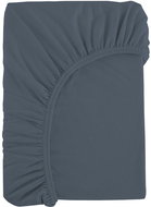 B.E.S. - Petrovice Prostěradlo Jersey bavlna IDEAL 90 × 200 cm, antracitová  - Bedsheet