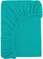 B.E.S. - Petrovice Prostěradlo Jersey bavlna IDEAL 180 × 200 cm, zelený tyrkys - Bedsheet