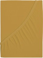 B.E.S. - Petrovice Prostěradlo Jersey bavlna IDEAL 180 × 200 cm, hořčicová  - Bedsheet
