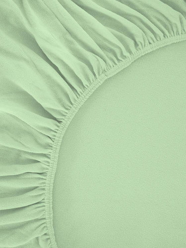 B.E.S. - Petrovice Prostěradlo Froté IDEAL 90 × 200 cm, světle zelená  - Bedsheet - Main image