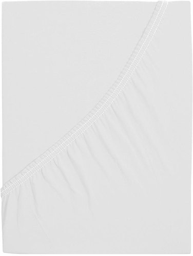 B.E.S. - Petrovice Jersey prostěradlo s elastanem Lycra 90 × 200 cm, bílá  - Bedsheet - Main image