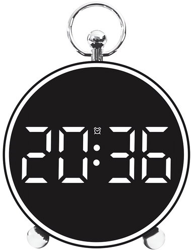 Pronett XJ5739 Multifunction clock with alarm and thermometer, white numerals - Alarm Clock - Main image