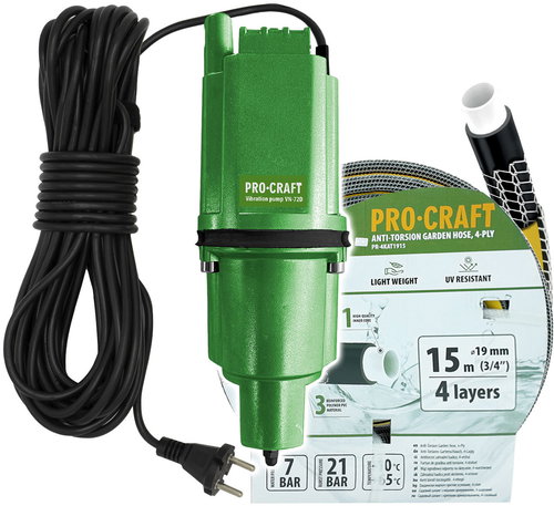 Procraft SVN-72 Vibrating pump - set with hose 15 m 3/4" PR-4KAT1915 - Submersible Pump - Main image