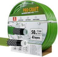 Procraft PR-4GH1350 Garden Hose, green, 4-ply, 1/2" 50 m - Garden Hose
