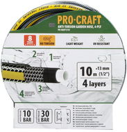 PROCRAFT Zahradní hadice PR-4KAT1310, černo-žlutá, 4vrstvá, 1/2" 10 m - Zahradní hadice