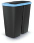 Prosperplast odpadkový koš COMPACTA Q DUO černý se světle modrým víkem, objem 45 l - Odpadkový koš