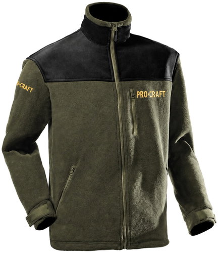PROCRAFT Fleecová mikina F100 zelená, vel. M - Work Hoodie - Main image