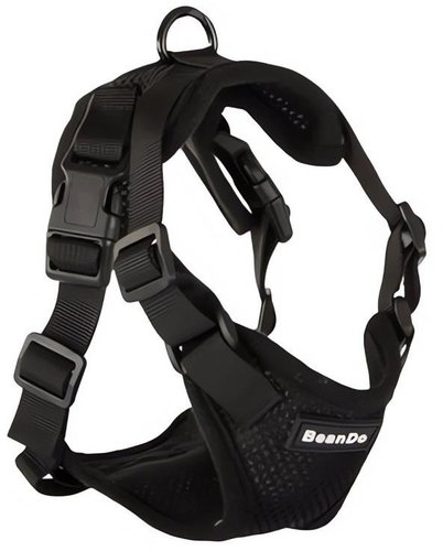 Verk 19343 Harness for dog with leash size. L black - Harness - Main image