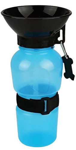 Pronett XJ3325 Travel bottle for dogs with bowl 500 ml blue - Travel Bottle for Cats and Dogs - Main image