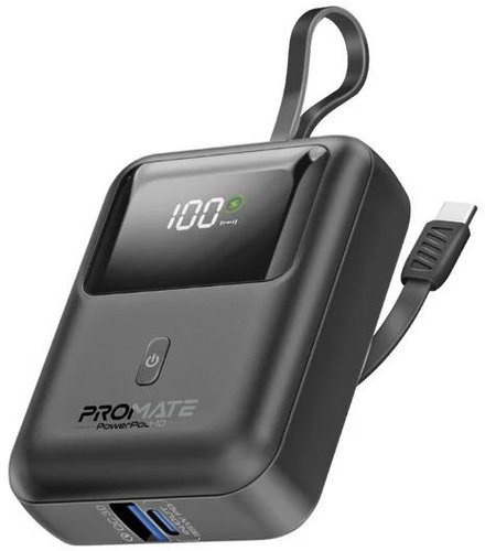 PROMATE PowerPod 10 with USB-C cable 10000 mAh 35 W - Power Bank - Main image