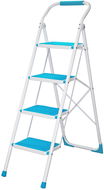 PROFI TOOLS Schůdky do domácnosti 4x1 příčky, modré JZ919-4B  - Schůdky
