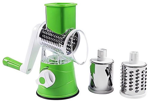 Pronett XJ4052 Multifunctional fruit and vegetable grater and slicer green - Grater - Main image