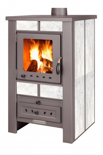 PRO-TERMO Fireplace stove Alpina G white, 8 kW, flue 120 mm - Wood Stove - Main image
