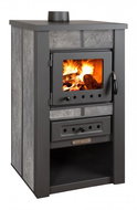 PRO-TERMO Fireplace stove Alpina Ceramic - grey, 8 kW, flue 120 mm - Wood Stove