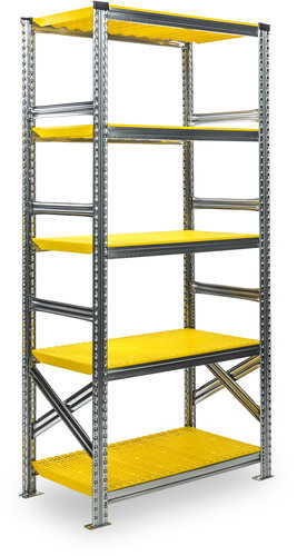 Metalsistem POLICE 400mm, 5pcs, yellow plastic - Shelving Unit - Main image